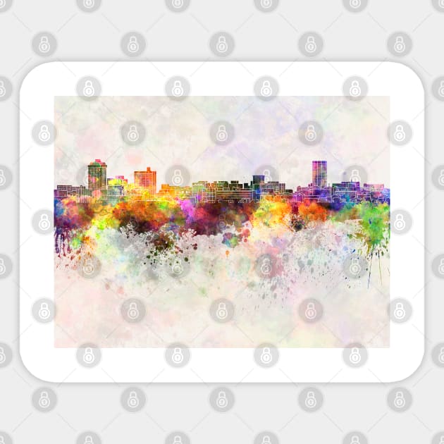 Billings skyline in watercolor background Sticker by PaulrommerArt